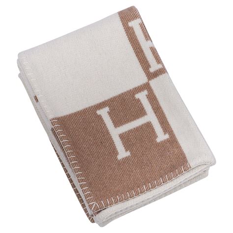 hermes avalon baby blanket in hazelnut white|Hermes baby blanket for sale.